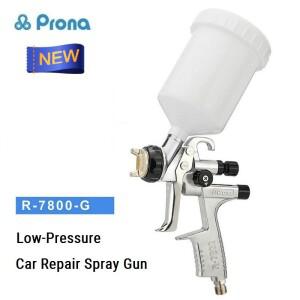 Prona R-7800 저압 자동차 수리 스프레이 건 페인트 오일 수성 바니시 에어 브러시 갭 노즐 1.31.41.5 공압