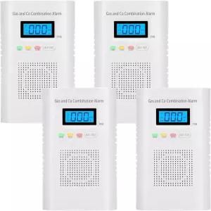 루나립스 4팩 플러그인 일산화탄소 감지기 및 가정용 천연 /아파트 /RV /캠핑 배터리 백업 포함