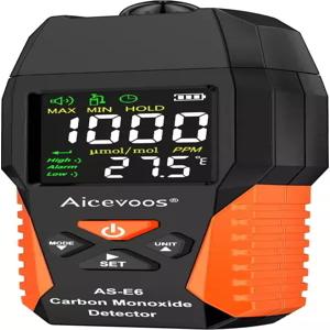Aicevoos 일산화탄소 감지기 청각 및 시각 경보 기능이 있는 CO 0-1000PPM 경보기 백라이트 LCD 화면 가정