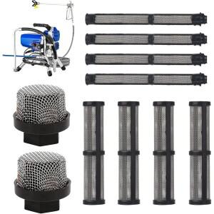 10피스 에어리스 스프레이어 필터 키트 2개의 펌프 4개의 내부 코어 건 포함 390 호환 가능