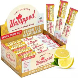 언태핑 레몬 티 메이플레이드 - 20개의 일회용 패킷 메이플 시럽 주스 및 홍차 활력을 주는 전해질과