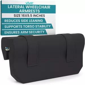 휠체어용 바이브 측면 지지대 팔 트로프(1개) - 팔걸이 패드 쿠션 부착 노인 및 뇌졸중 환자를 위한 팔꿈치
