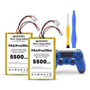 OHZHAO 2팩 5500mAh PS4 컨트롤러 배터리 교체, 2025년 소니 플레이스테이션 4용 업그레이드 슬림 프로 듀얼쇼크 4 CUH-ZCT2U CUH-ZCT1E CUH-ZC