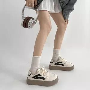 여성 캐주얼 빈티지 하이탑 봄가을 통굽 슈즈 운동화 패피1