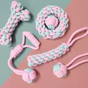 [반려] 로프 컬러 터그 놀이 세트 터그놀이 이갈이 장난감