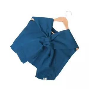 [골드스마일]와이드 니트 솔리드 간절기 숄 케이프 워머 스카프