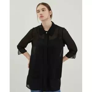 [올리비아로렌]메탈 버튼 홑겹 쉬폰 자켓 VOCFU4M5126_P417646495