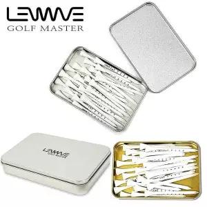 [골드스마일]TBZ 눈금 골프티 50개입 메탈케이스 세트 골프소품