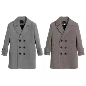 사선 잔체크 트위드 트렌치 코트(2color) 교복 학생