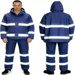 남성용 레인 수트 여성용 방수 헤비 듀티 기어 반사 재킷 낚시 골프용 빕 팬츠