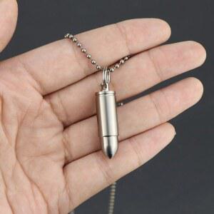 휴대용 미니 비상약 목걸이 약통 소형 케이스 알약상자 순수