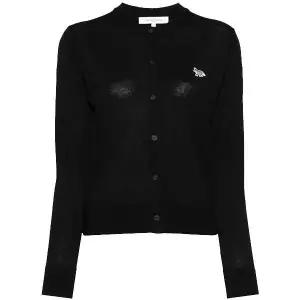 25SS  베이비 폭스 패치 레귤러 가디건 블랙 MW00507KT1036-P199