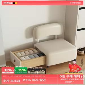 다용도 바퀴 스툴 수납 의자 거실 어린이용 낮은