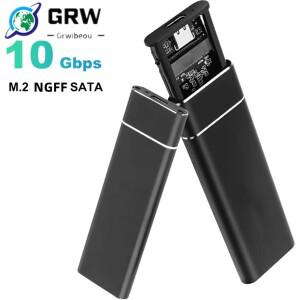 M2 SSD 케이스 단일 프로토콜 NGFF SATA 외장 to USB3.1 Type C 어댑터 (PCIE 디스크 박스용)