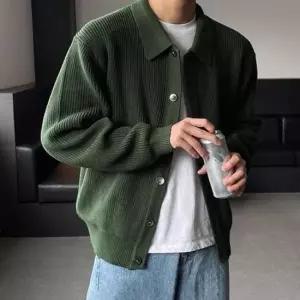 카라가디건 남성 카디건 남자 멋쟁이 하찌 카라넥 가디건