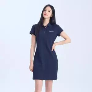 테니스원피스 여성 카라 골프 여름 쿨 원피스 데이트룩 네이비