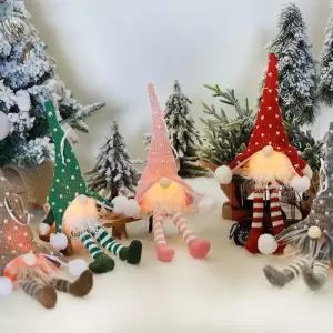 [OPK] 크리스마스 LED 노인 롱다리 인형 트리장식 인테리어 데코