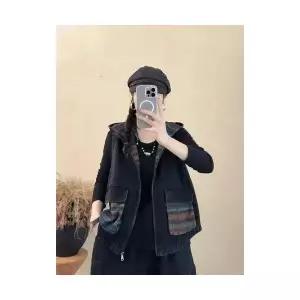 여성 후드 카디건 데님 조끼 캐주얼 나시 1PICK3