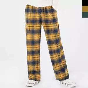 데일리팬츠 남자 울체크 와이드팬츠 일자바지 남성옷 홈웨어