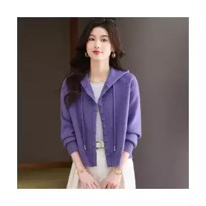 여성 후드 카디건 니트 봄가을 상의 위에 빅사이즈 1PICK3