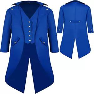 비트사코코 남성 고딕 중세 테일코트 재킷 스팀펑크 빈티지 빅토리아 프록 하이칼라 코트