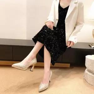 여친 봄 가을 하이힐 단화 스틸레토 펌프스 편안한 신부 들러리 웨딩 슈즈 패피3