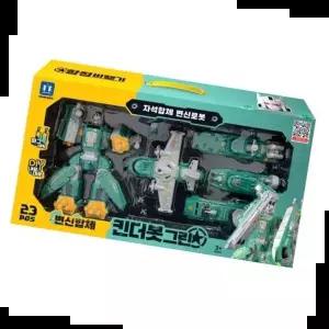 변신로봇 자석합체 변신 로봇 장난감 킨더봇그린 함정비행기