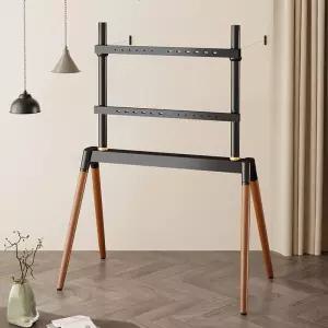 스탠드 원목 거치대 이젤형 TV 바퀴달린 티비거치대 tv