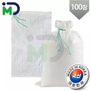 푸대 국산 마대 100장 자루 포대 현장마대 산업용 모래 폐기물 낙엽 재활용 분리수거 10kg