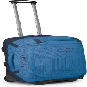 오스프리 트랜스포터 40L 바퀴 여행용 더플백 - 남녀용 롤링 캐리어의 가벼운 휴대용 블루