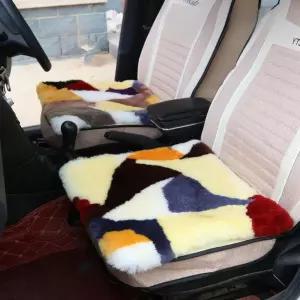 겨울 퍼 시트 차량용 양모 방석 자동차 3종세트 양털