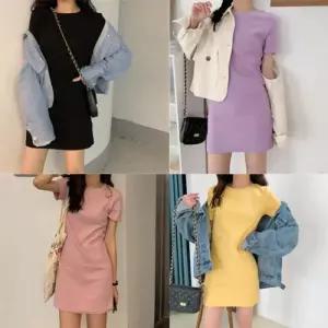 린넨원피스 파스텔톤 베이직 테니스원피스 돌잔치