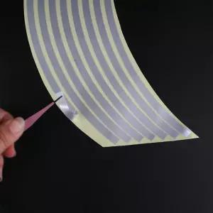 오토바이 자전거 자동차 휠 라인 반사스티커 실버 휠림 데칼 포인트 튜닝