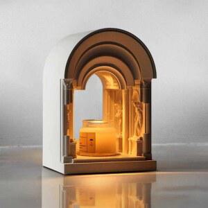 신전 캔들워머 석고 무드등 책상 상품 집들이 램프 단일 터치 북유럽 캔들라이트 탁상