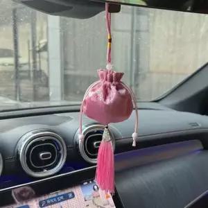 복주머니 핑크 미니 비단주머니 복주머니 미니복주머니 전통복주머니 색동주머니