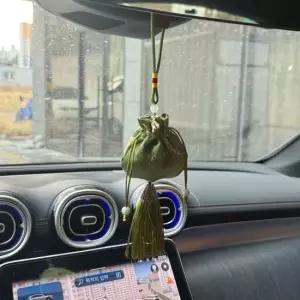 복주머니 그린 미니 비단주머니 복주머니 미니복주머니 전통복주머니 색동주머니