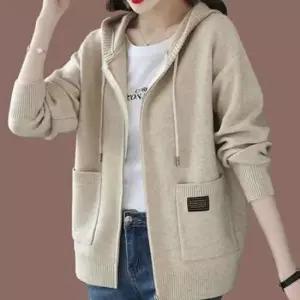 가을 포근 후드 집업 니트 가디건 봄 아우터 잠바 여
