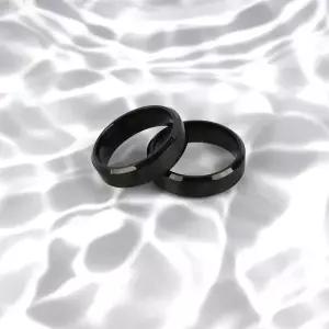 블랙 써지컬스틱 티타늄반지 우정링 학생 민무늬 선물