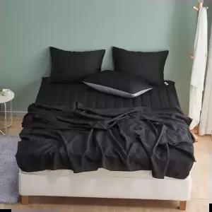 겨울이불 더크린 샤이니 풍기인견 홑이불베개세트 Q블랙