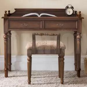 의자 화장대 원목 고무나무 엔틱 책상 빈티지 레트로 서재