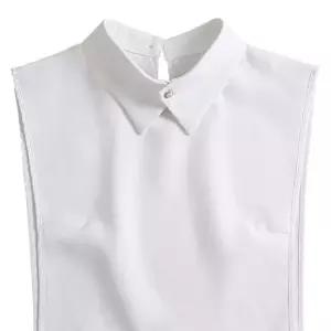 쉬폰 진주단추 페이크 카라 셔츠 DO2042 페이크 페이크카라 리본카라 하이텍카라 스카프