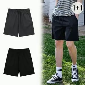 [파라고나] 1+1 남여공용 아이스 쿨링 스판 트레이닝 밴딩 5부 팬츠