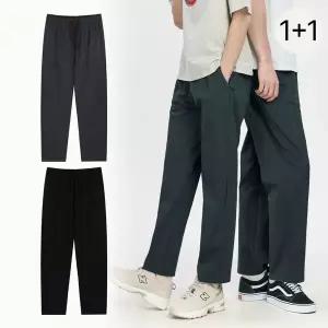 [파라고나] 1+1 남여공용 아이스 쿨링 스판 일자 9부 트레이닝 밴딩 팬츠