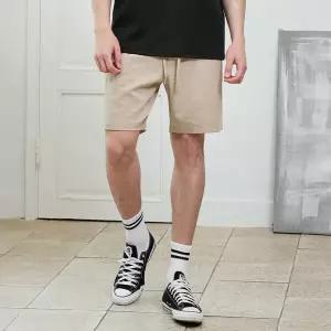 [파라고나] 남성 여름 베이직한 린넨 5부 밴딩 팬츠