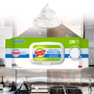 [유토피아]3M 티슈형 찌든때 기름때 스크럽 주방용 세정제 티슈 싱크대세제 렌지후드세제 주방세제