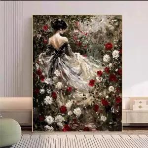 명화 그리기 유화 위메이크 페인팅 캔버스 인테리어 프레임 데이트 브러시