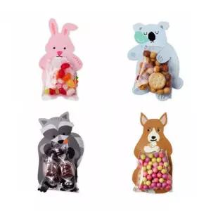 동물모양 사탕 쿠키 선물 포장 카드 10P DD-11385 사탕포장 선물봉투 선물포장