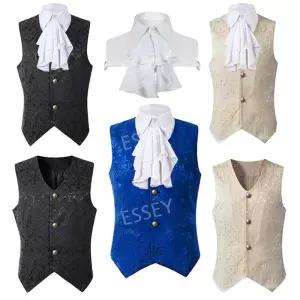 복고풍 유럽 조끼 귀족 빈티지 중세 코스튬 남성 연극 의상