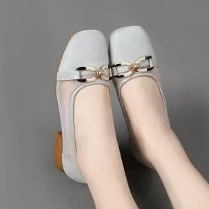 여자 망사 웨지힐 샌들 봄여름 통기성 통굽 단화 펌프스 속굽 펀칭 원픽5