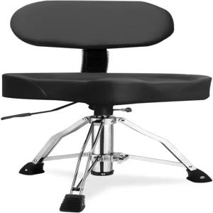 폴라 라이트 드럼 등받이가 있는 시트 튼튼한 조절식 유압 의자 오토바이 스타일 스툴 드러머 성인